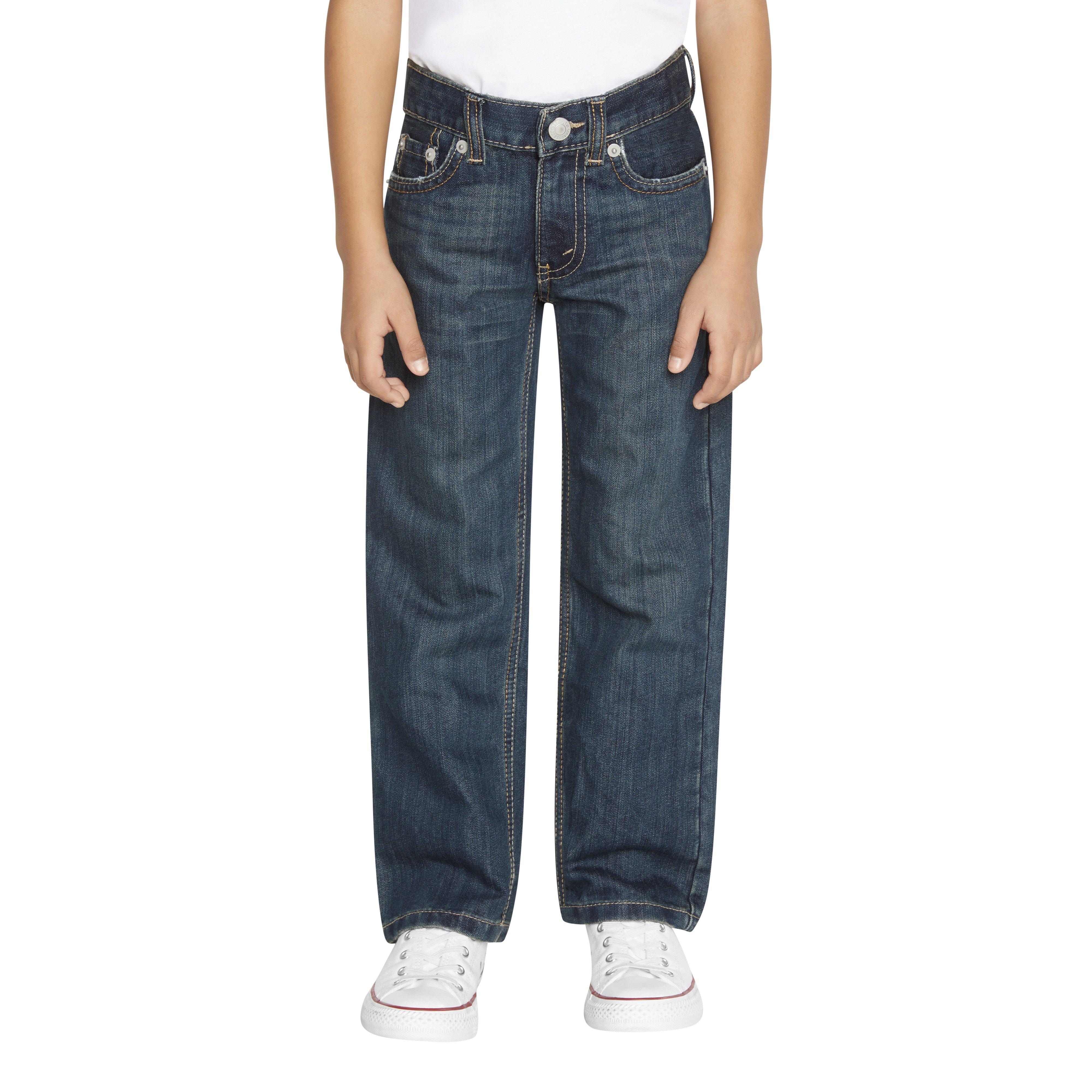Levi's Little Boys' 505 Regular Fit Dark Blue Wash Denim Jeans - DARK BLUE